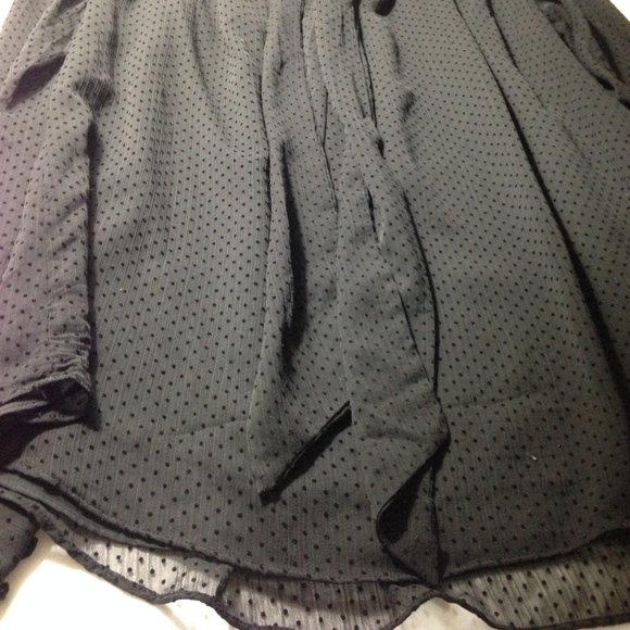 H&M Beautiful Loose Sheer Tie Front Blouse, 4, NWT - Picture 3 of 13